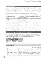 Предварительный просмотр 62 страницы Sony Alpha 100 User'S Manual / Troubleshooting