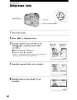 Предварительный просмотр 80 страницы Sony Alpha 100 User'S Manual / Troubleshooting