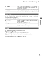 Предварительный просмотр 87 страницы Sony Alpha 100 User'S Manual / Troubleshooting