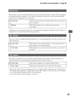 Предварительный просмотр 97 страницы Sony Alpha 100 User'S Manual / Troubleshooting