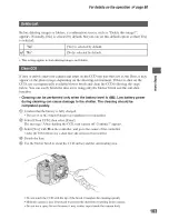 Предварительный просмотр 103 страницы Sony Alpha 100 User'S Manual / Troubleshooting