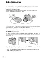 Предварительный просмотр 144 страницы Sony Alpha 100 User'S Manual / Troubleshooting