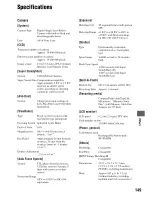 Предварительный просмотр 149 страницы Sony Alpha 100 User'S Manual / Troubleshooting