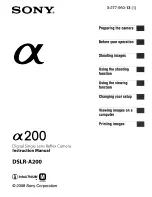 Sony alpha 200 Instruction Manual preview