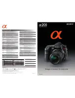 Предварительный просмотр 1 страницы Sony alpha 200 Specifications