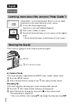 Предварительный просмотр 2 страницы Sony Alpha 5000 Instruction Manual