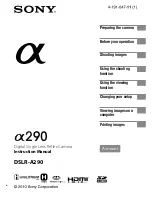 Sony Alpha DSLR-A290 Instruction Manual предпросмотр