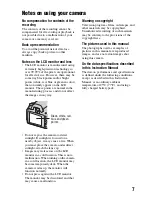 Preview for 7 page of Sony Alpha DSLR-A290 Instruction Manual