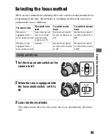 Preview for 69 page of Sony Alpha DSLR-A290 Instruction Manual