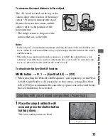 Preview for 71 page of Sony Alpha DSLR-A290 Instruction Manual