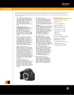 Sony Alpha DSLR-A560 Specifications preview