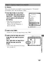 Предварительный просмотр 137 страницы Sony Alpha DSLR-A850 Instruction Manual