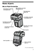 Предварительный просмотр 7 страницы Sony Alpha HVL-MT24AM Operating Instructions Manual