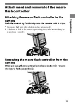 Предварительный просмотр 13 страницы Sony Alpha HVL-MT24AM Operating Instructions Manual