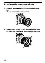 Предварительный просмотр 14 страницы Sony Alpha HVL-MT24AM Operating Instructions Manual