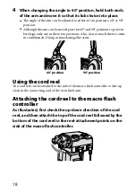 Предварительный просмотр 18 страницы Sony Alpha HVL-MT24AM Operating Instructions Manual