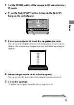 Предварительный просмотр 23 страницы Sony Alpha HVL-MT24AM Operating Instructions Manual