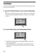 Предварительный просмотр 40 страницы Sony Alpha HVL-MT24AM Operating Instructions Manual