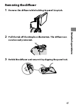 Предварительный просмотр 47 страницы Sony Alpha HVL-MT24AM Operating Instructions Manual