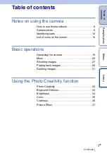 Предварительный просмотр 3 страницы Sony alpha ILCE-3000 Handbook