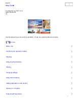 Preview for 1 page of Sony Alpha ILCE-7 Help Manual