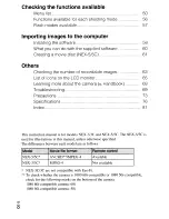 Предварительный просмотр 8 страницы Sony Alpha NEX-3 Instruction Manual