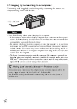 Предварительный просмотр 14 страницы Sony Alpha NEX-3NY Instruction & Operation Manual