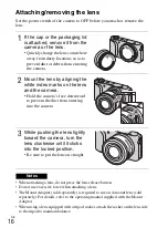 Предварительный просмотр 16 страницы Sony Alpha NEX-3NY Instruction & Operation Manual