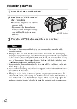 Предварительный просмотр 24 страницы Sony Alpha NEX-3NY Instruction & Operation Manual