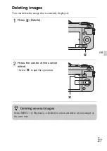 Предварительный просмотр 27 страницы Sony Alpha NEX-3NY Instruction & Operation Manual