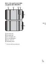 Предварительный просмотр 13 страницы Sony Alpha NEX-5R Instruction Manual