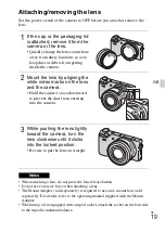 Предварительный просмотр 19 страницы Sony Alpha NEX-5R Instruction Manual