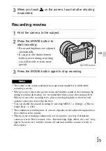 Предварительный просмотр 29 страницы Sony Alpha NEX-5R Instruction Manual