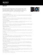 Preview for 1 page of Sony Alpha NEX-5R Specifications