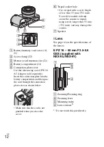 Предварительный просмотр 12 страницы Sony Alpha NEX-6 Instruction Manual