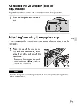 Предварительный просмотр 23 страницы Sony Alpha NEX-6 Instruction Manual