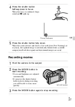 Предварительный просмотр 27 страницы Sony Alpha NEX-6 Instruction Manual