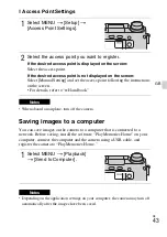 Предварительный просмотр 43 страницы Sony Alpha NEX-6 Instruction Manual