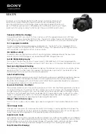 Sony Alpha SLT-A37K Specifications preview