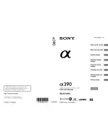 Sony Alpha390 Instruction Manual предпросмотр