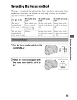 Предварительный просмотр 18 страницы Sony Alpha390 Instruction Manual