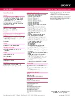 Preview for 2 page of Sony ALT-SA32PC - Wireless Multi-room Music System Specifications