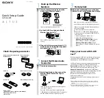 Sony ALTUS ALT-SA32PC Quick Setup Manual preview