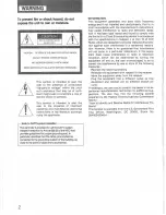 Preview for 2 page of Sony APM-215 Operating Instructions Manual