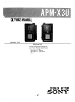 Предварительный просмотр 73 страницы Sony APM-X3U Service Manual