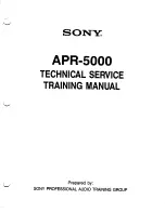 Preview for 1 page of Sony APR-5000 Technical Service