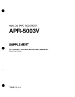 Preview for 42 page of Sony APR-5001 Series Operation And Maintenance Manual