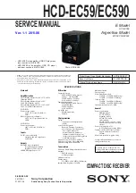 Предварительный просмотр 1 страницы Sony Argentina HCD-EC590 Service Manual