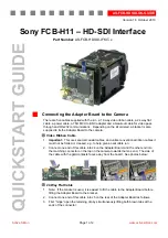 Предварительный просмотр 1 страницы Sony AS-FCB-HDSDI-IFKIT Series Quick Start Manual