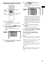 Предварительный просмотр 29 страницы Sony AVD-C700ES - 5 Dvd Changer/receiver Operating Instructions Manual